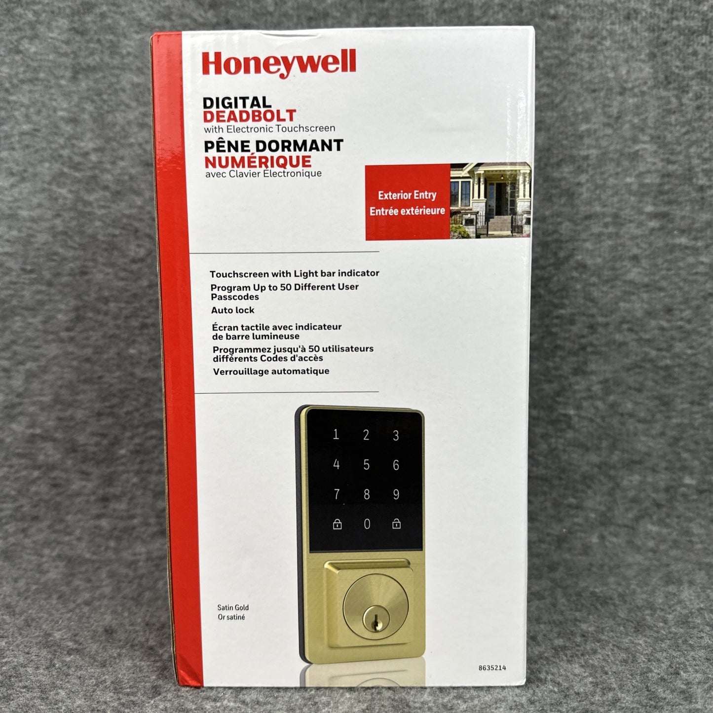 Honeywell Digital Deadbolt Touchscreen Keypad Gold