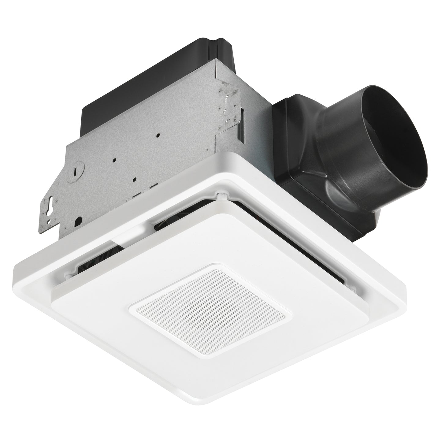 Homewerks 1.5-Sone 80-CFM White Decorative Lighted Bluetooth Compatibility Bathroom Fan