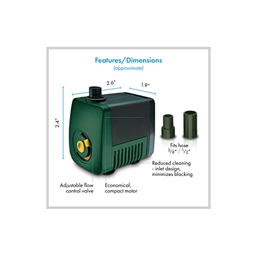 Pennington Aquagarden Submersible Pump 158 GPH
