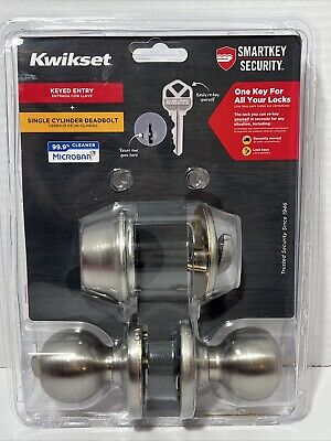 Kwikset Cove Entry Combo Satin Nickel Pack of 6