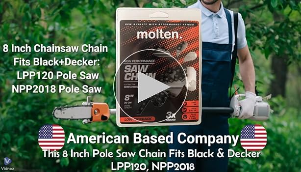 R34 Polesaw Chain 8 in. Bar Fits Multiple Brands