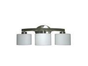 allen + roth Merington 21.5-in 3 -Light Brushed Nickel Transitional Vanity light