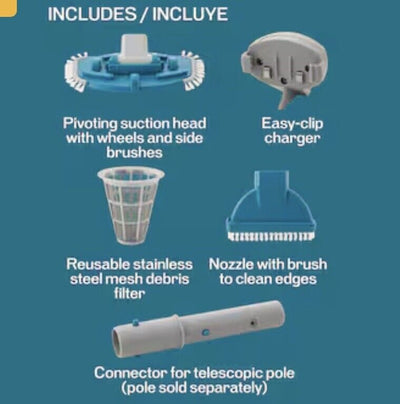 Project Source Handheld Pool Vacuum 11-in