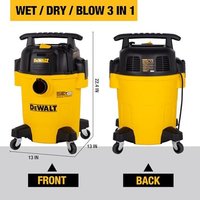 DEWALT Stealthsonic Quiet 6-Gallon 4 HP Corded Wet/Dry Shop Vacuum with Accessories Included