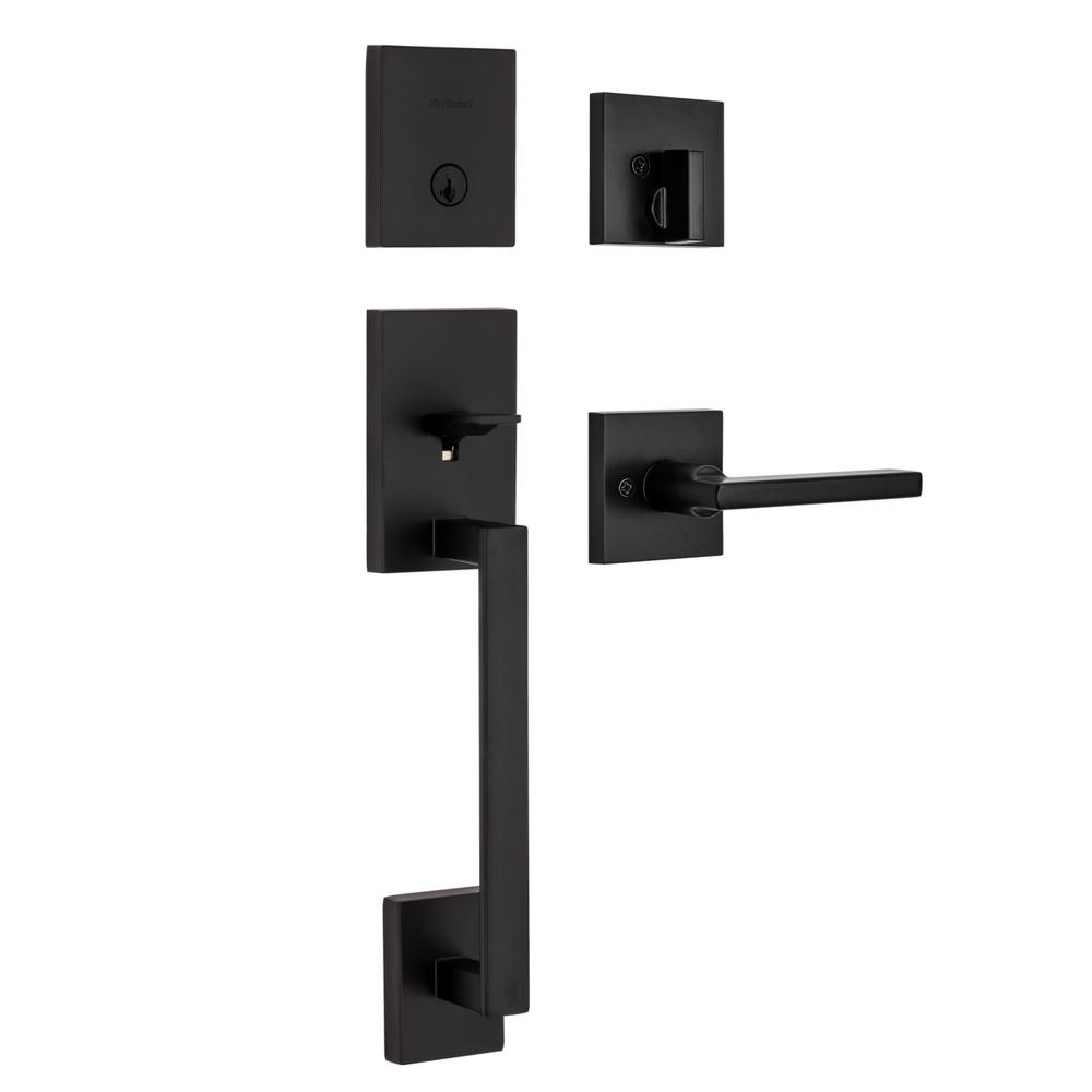 Kwikset San Clemente Matte Black Handleset Right Handed
