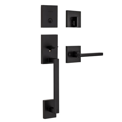 Kwikset San Clemente Matte Black Handleset Right Handed