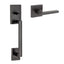 Kwikset Signature Series San Clemente Matte Black Single-Cylinder Keyed Entry Door Handleset with Halifax Lever and SmartKey