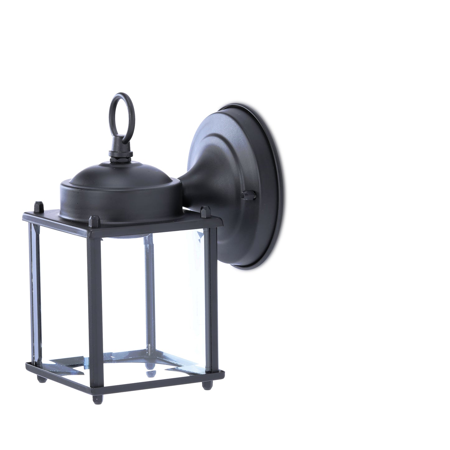 Project Source Morlake 1 -Light 8.25-in H Black Hardwired Outdoor Wall Light