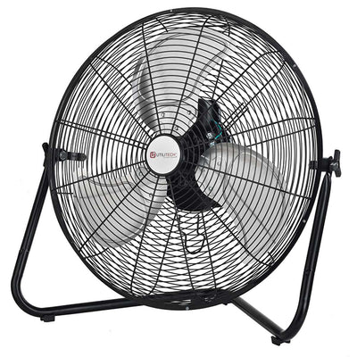 Utilitech 20-in 120 -Volt 3 -Speed High Velocity Indoor Black Floor Fan