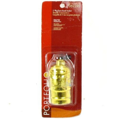 Project Source 3-Way 60 -Watt Plastic Turn knob Lamp Socket , Gold