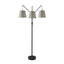 allen + roth 80-in Bronze Multi-head Floor Lamp with Fabric Shade