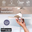 BELL + HOWELL Socket Fan 15.7-in Flush Mount White with White Blades With Light and Remote ( 4 -Blade )