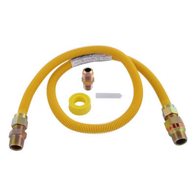 EASTMAN 48-in 3/4 -in MIP Inlet x 3/4 -in MIP Outlet Corrugated stainless steel Gas appliance installation kit