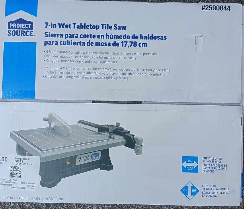 Project Source 7 Inch Wet Tabletop Tile Saw