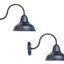 Project Source Barn light 2 -Pack 1 -Light 9.45-in H Matte Black Hardwired Outdoor Wall Light