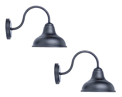 Project Source Barn light 2 -Pack 1 -Light 9.45-in H Matte Black Hardwired Outdoor Wall Light