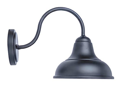 Project Source Barn light 2 -Pack 1 -Light 9.45-in H Matte Black Hardwired Outdoor Wall Light