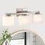 allen + roth Merington 21.5-in 3 -Light Brushed Nickel Transitional Vanity light