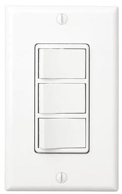 Broan-Nutone 3 Function Rocker Switch Wall Control White