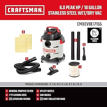 Craftsman 8 Gal 3.5 HP Wet/Dry Vacuum