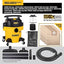 DEWALT Stealthsonic Quiet 6-Gallon 4 HP Corded Wet/Dry Shop Vacuum with Accessories Included