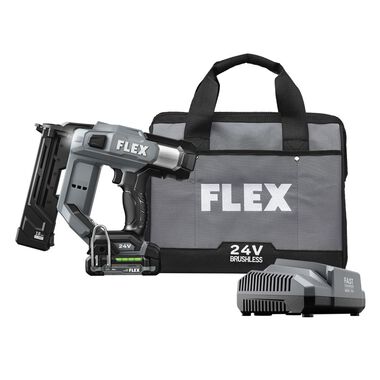 FLEX 18 -Gauge 1/4-in Narrow crown Finish Stapler ( Battery and Charger Not Included )