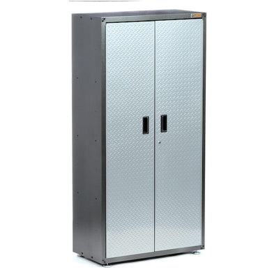 Gladiator Steel Garage Cabinet 36x72x18 in Silver Tread