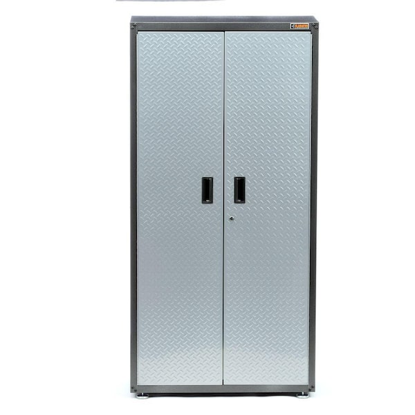Gladiator Steel Garage Cabinet 36x72x18 in Silver Tread