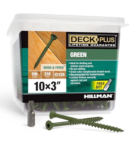 Hillman Fasteners Tan Star Drive Deck Screws 3 in. X 10