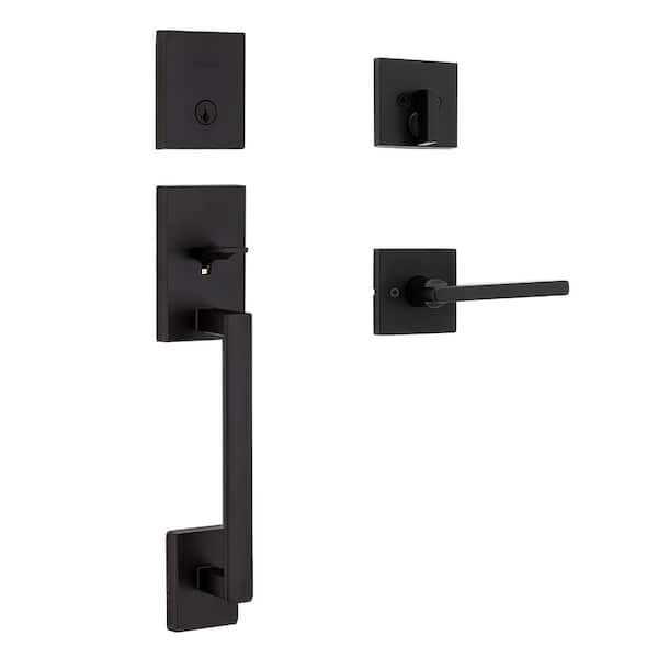 Kwikset San Clemente Matte Black Handleset Right Handed