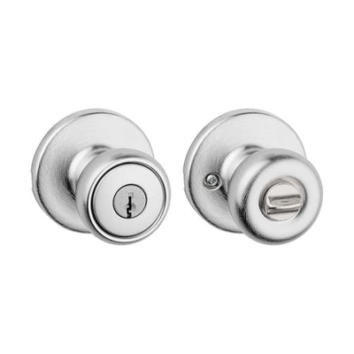 Kwikset Satin Chrome Tylo Keyed Entry Knob