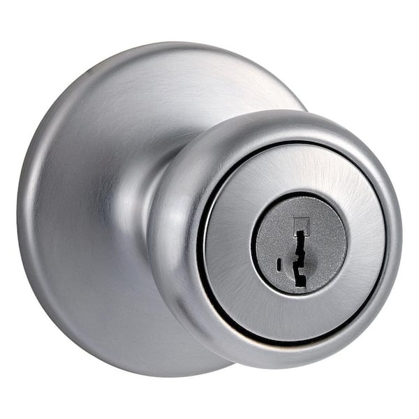 Kwikset Satin Chrome Tylo Keyed Entry Knob