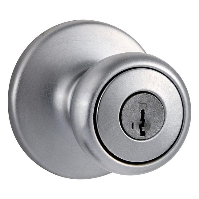 Kwikset Satin Chrome Tylo Keyed Entry Knob