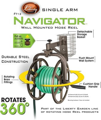 LIBERTY GARDEN 712 Navigator Multi-Directional Hose Reel