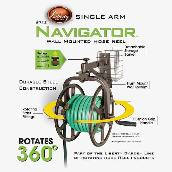 LIBERTY GARDEN 712 Navigator Multi-Directional Hose Reel
