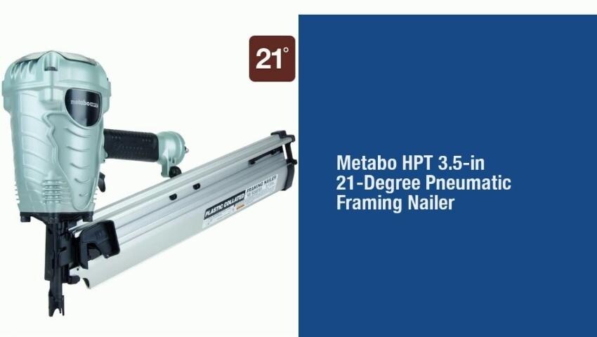 Metabo HPT NR90AES1M 3.5 in. 21 Deg Framing Nailer