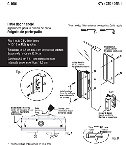 PRIMELINE TOOLS Patio Door Handle Set