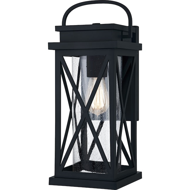 Quoizel Saint Elias 1 -Light 17.88-in H Matte Black Hardwired Outdoor Wall Light