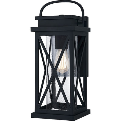 Quoizel Saint Elias 1 -Light 17.88-in H Matte Black Hardwired Outdoor Wall Light