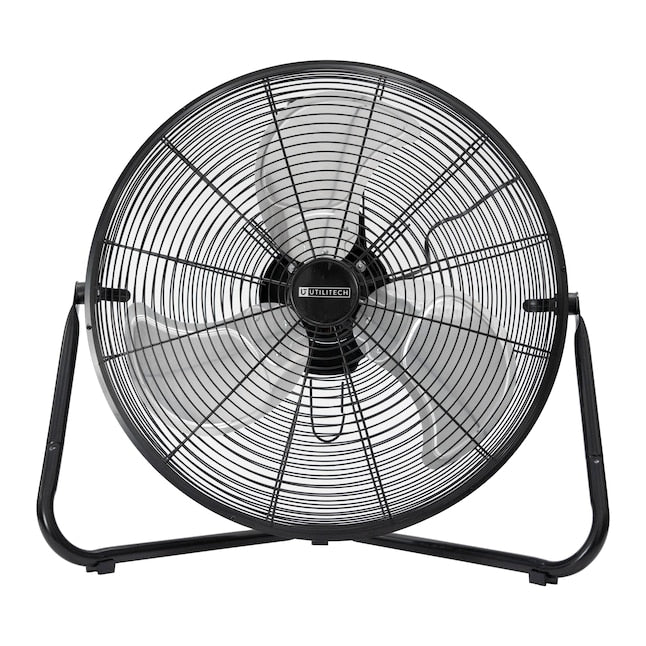 Utilitech 20-in 120 -Volt 3 -Speed High Velocity Indoor Black Floor Fan